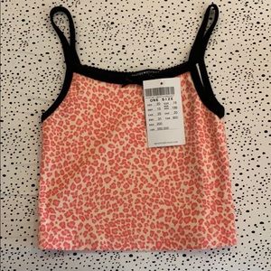 Brandy Melville pink cheetah tank